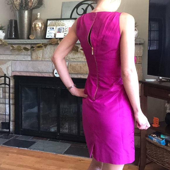 Kate Spade ♠️ silk fuschia bow dress! - Picture 3 of 8